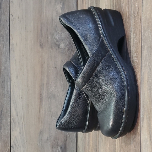 Born Women Y2K Leather Slip On Wedge Clogs shoes sz 7 - Picture 2 of 12